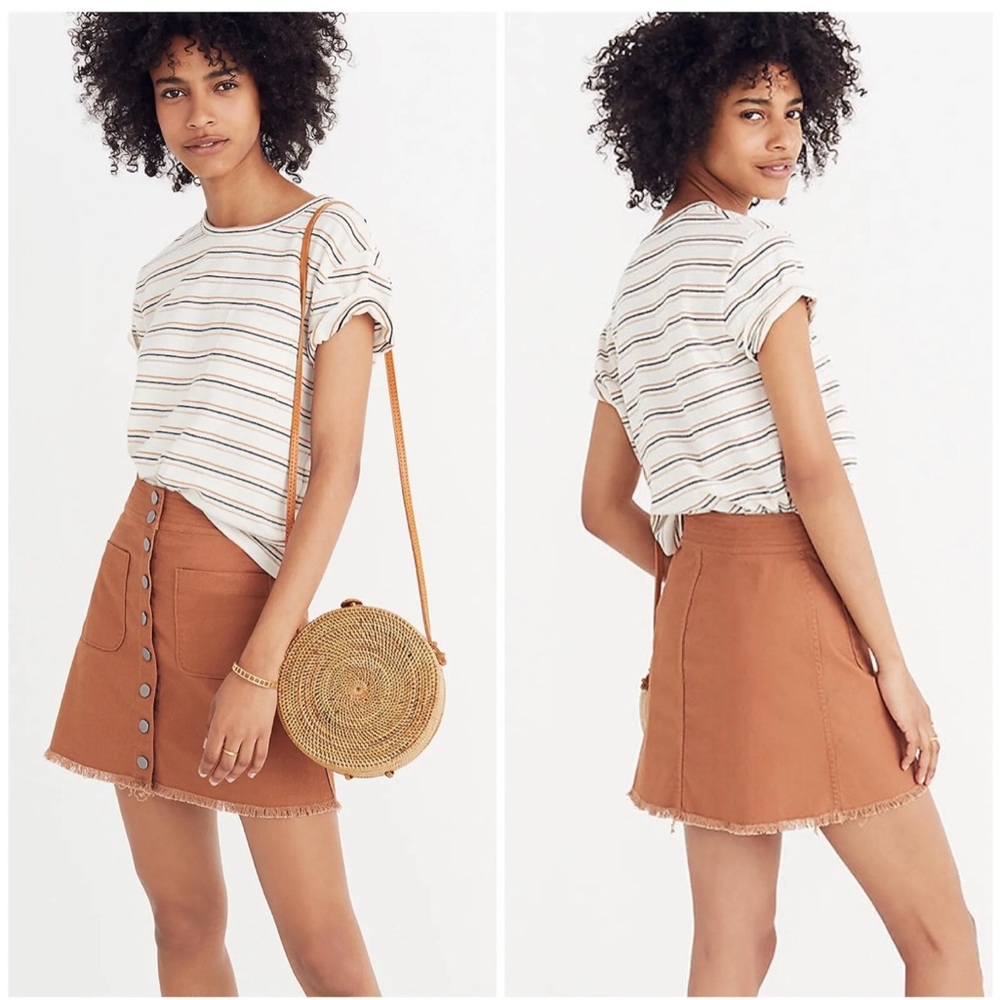 Madewell High Waist Snap Skirt